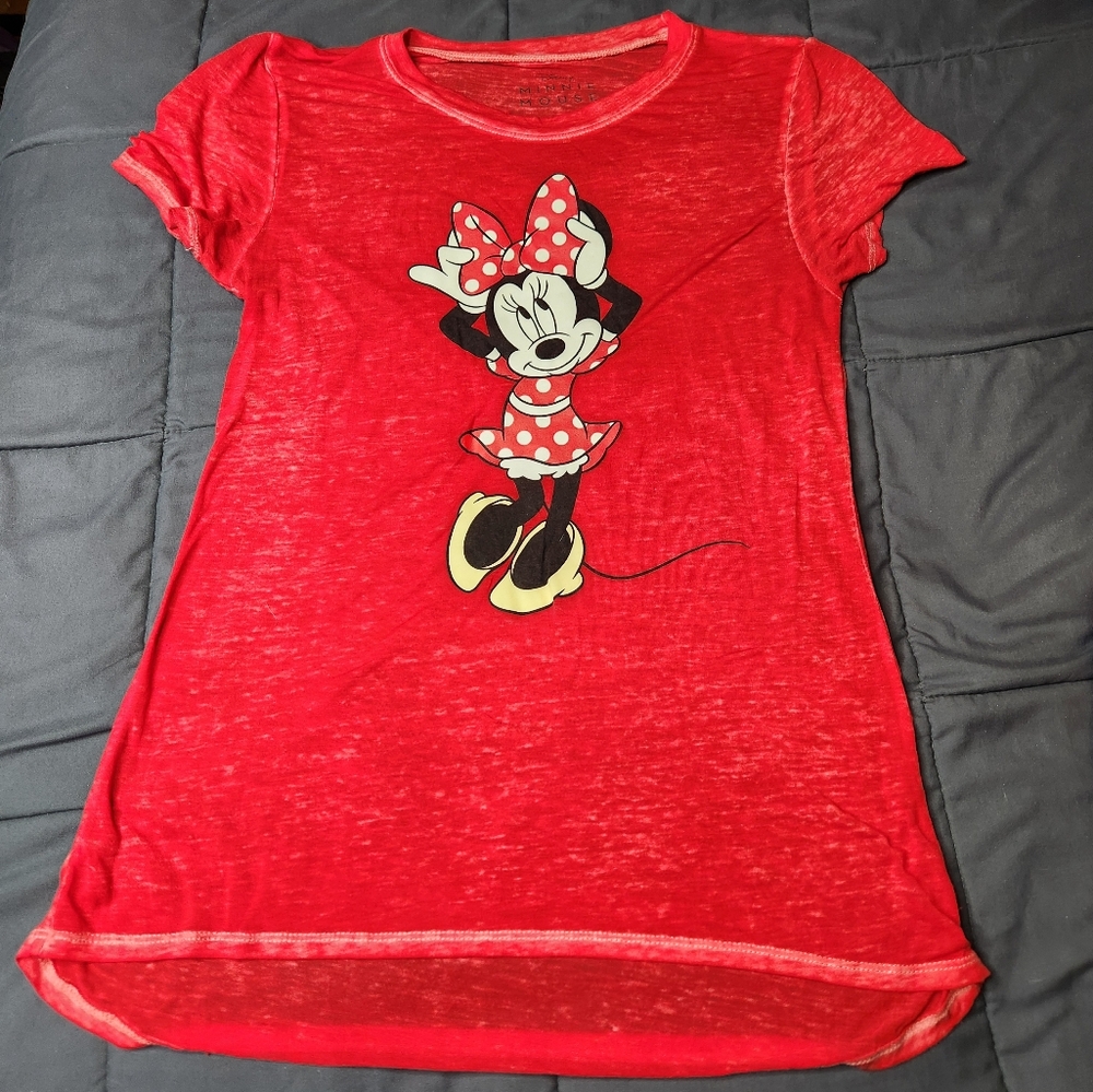 Disney Minnie Mouse Red Burnout T-shirt